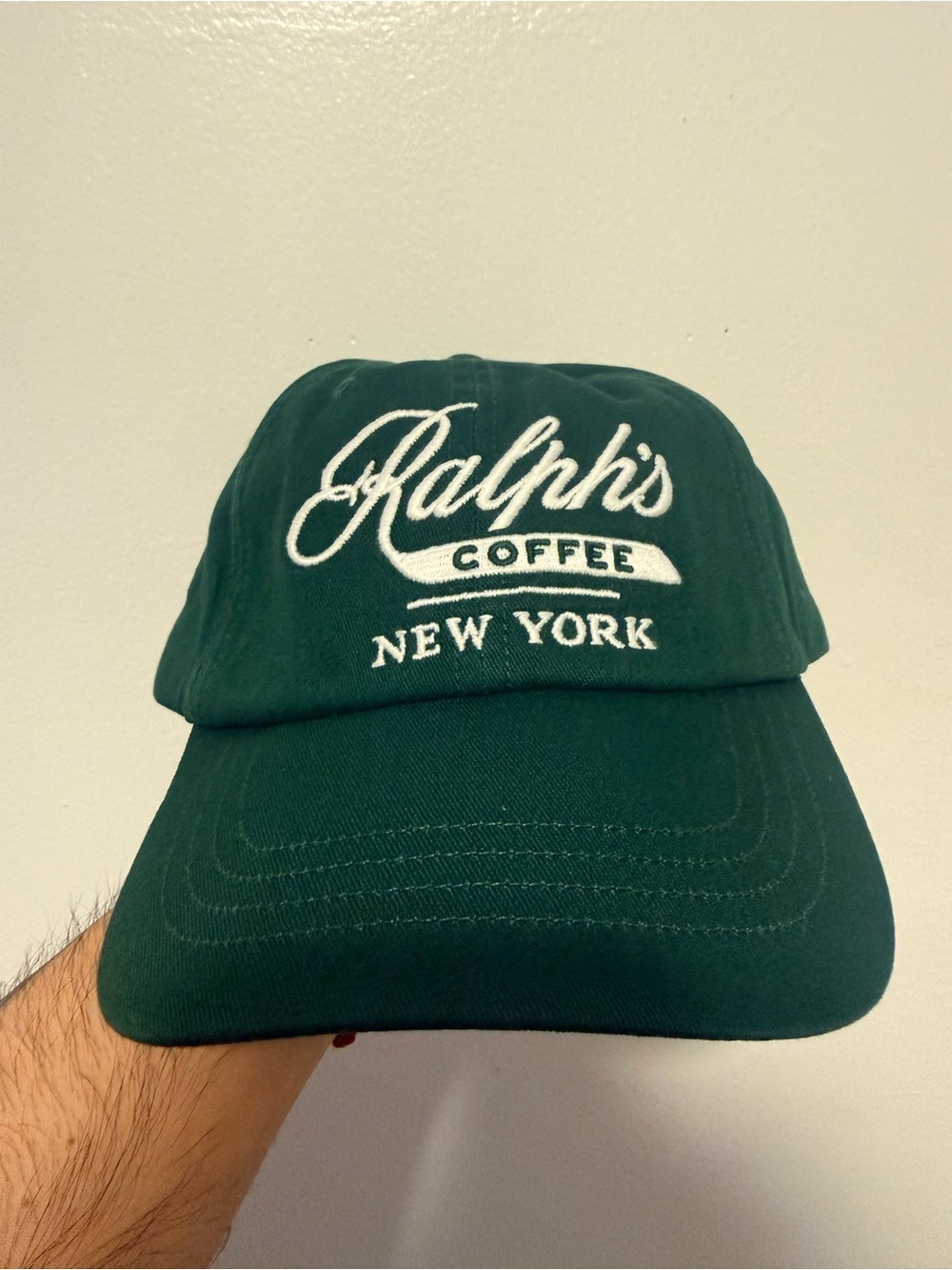 Ralph Lauren Dark Green 'Ralph's Coffee' Kids Baseball Cap